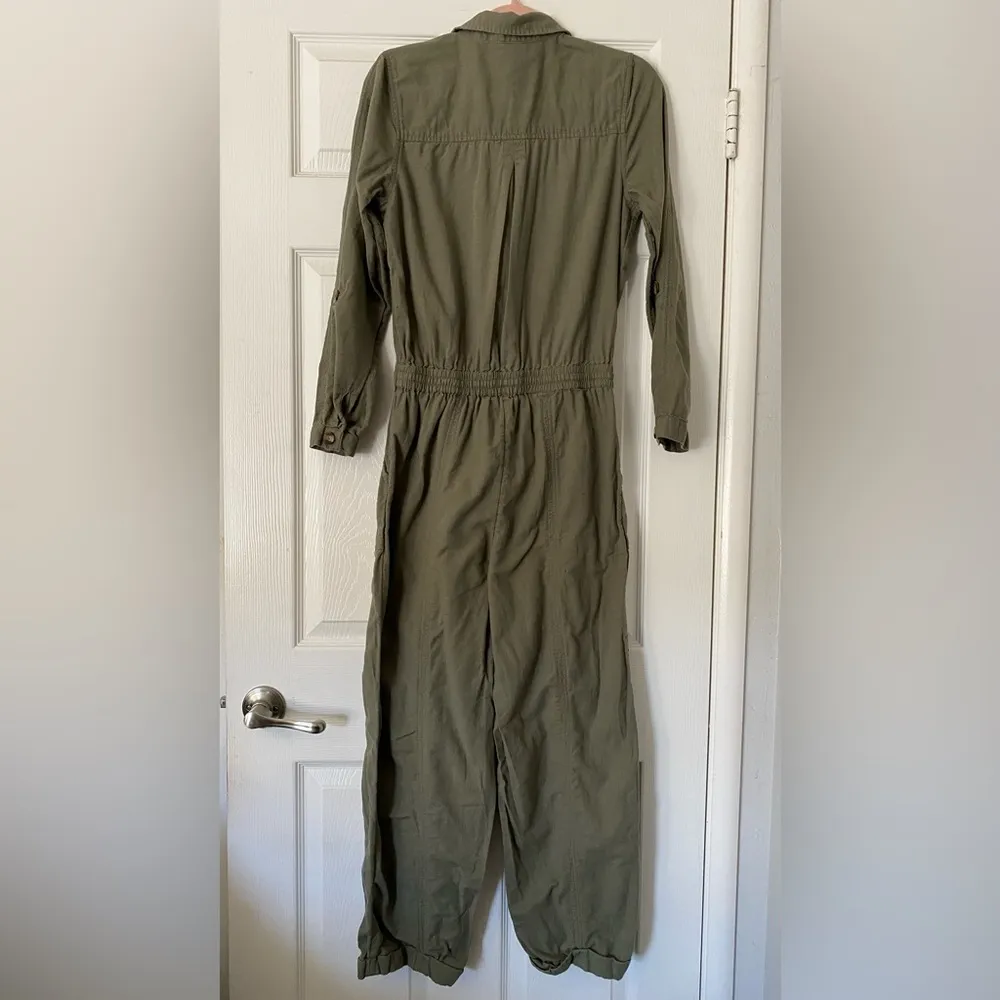 American Eagle Women's One Piece Outfit Workwear Jumpsuit Army Green Size Medium - Image 8