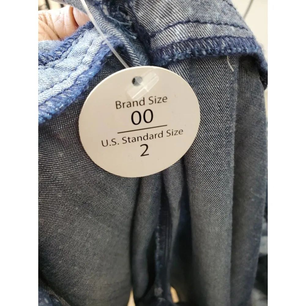 Chico's Women's Blue Cotton Ultimate Fit Comfort Waist Bermuda Shorts Size 2 - Image 10