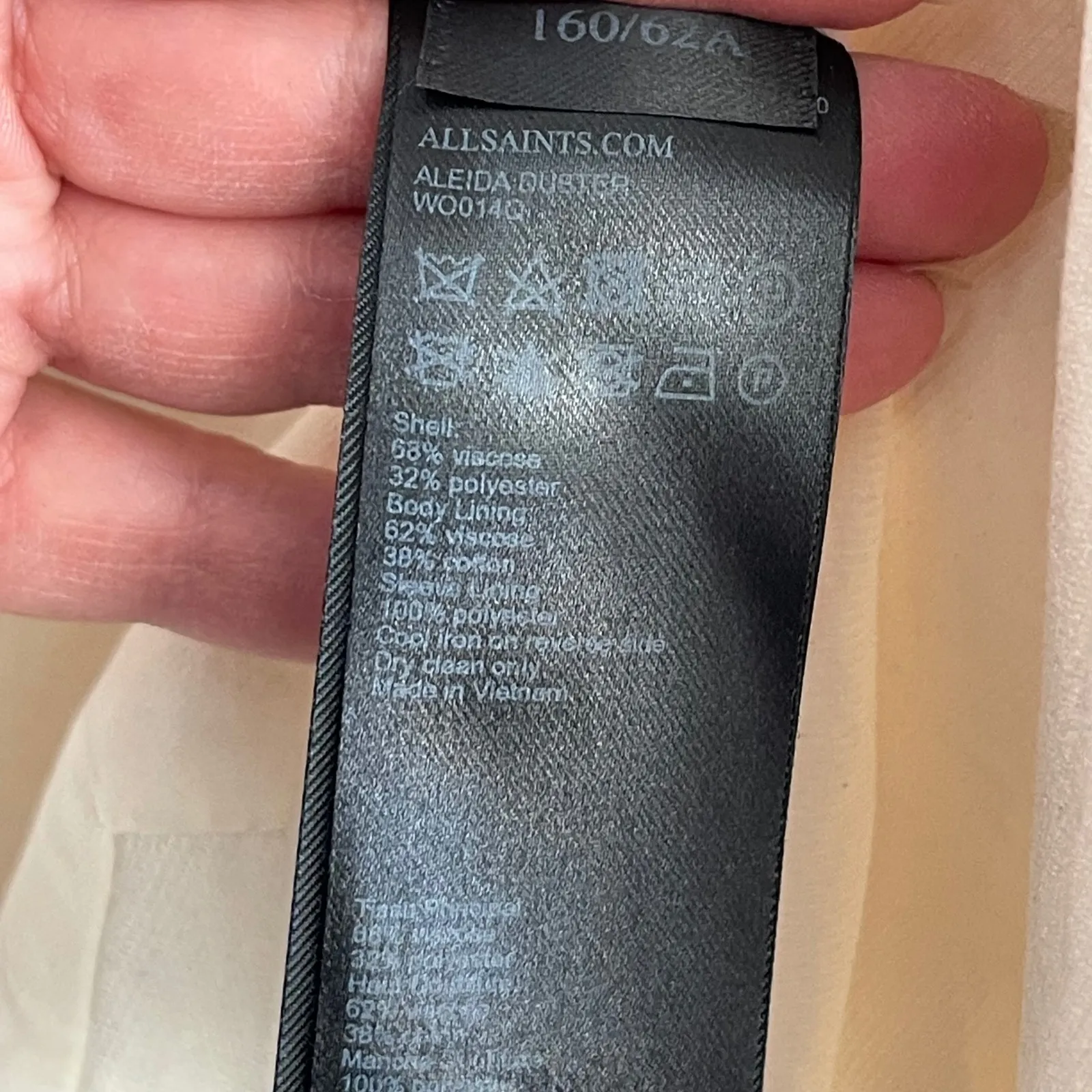 ALL SAINTS Aleida Duster Lightweight Cream Blazer Style Jacket Size 2 - Image 9