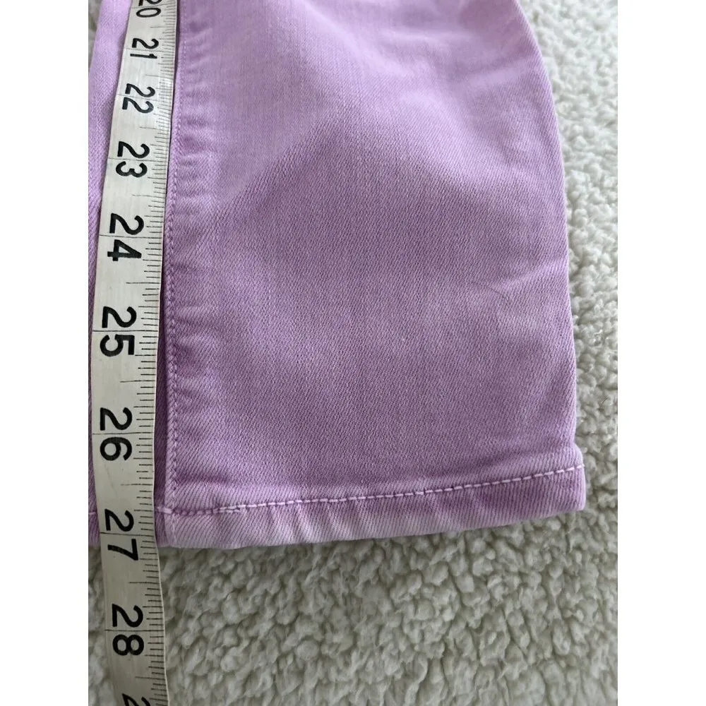 Paige Womens Transcend Verdugo Ankle Jeans Mid Rise Ultra Skinny Light Orchid 28 - Image 9