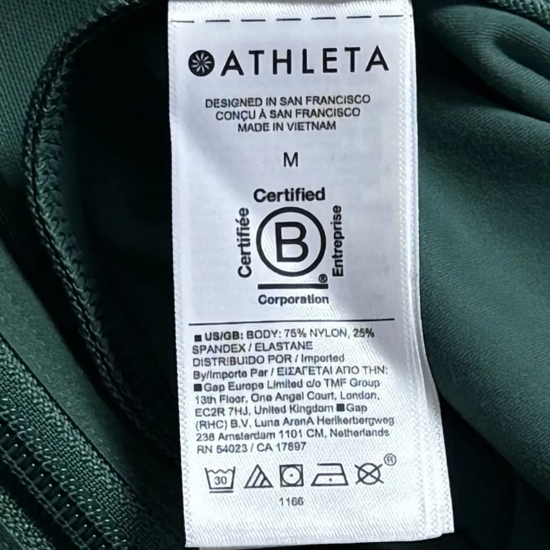 NEW Athleta Salutation Crop Green Full Zip High Neck Nylon Jacket Athletic M - Image 8