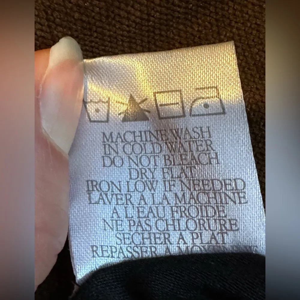 Costa Blanca Black Sleeveless Top Over Lap Sheer Front Round Neck Line SZ M Size M - Image 8