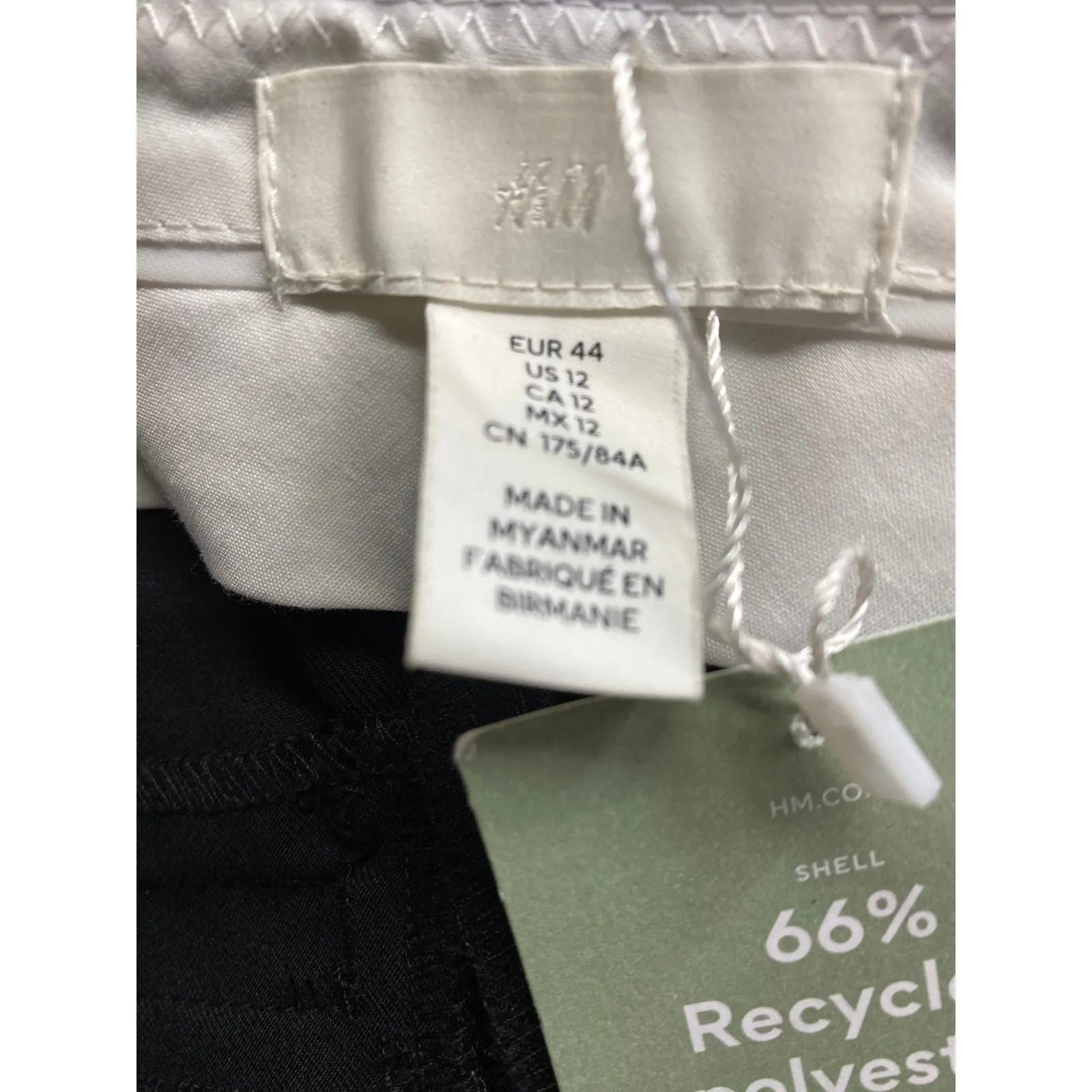 Brand New H&M Women's Size 12 Black Ankle Length Flat Front Pants Trousers - Image 4