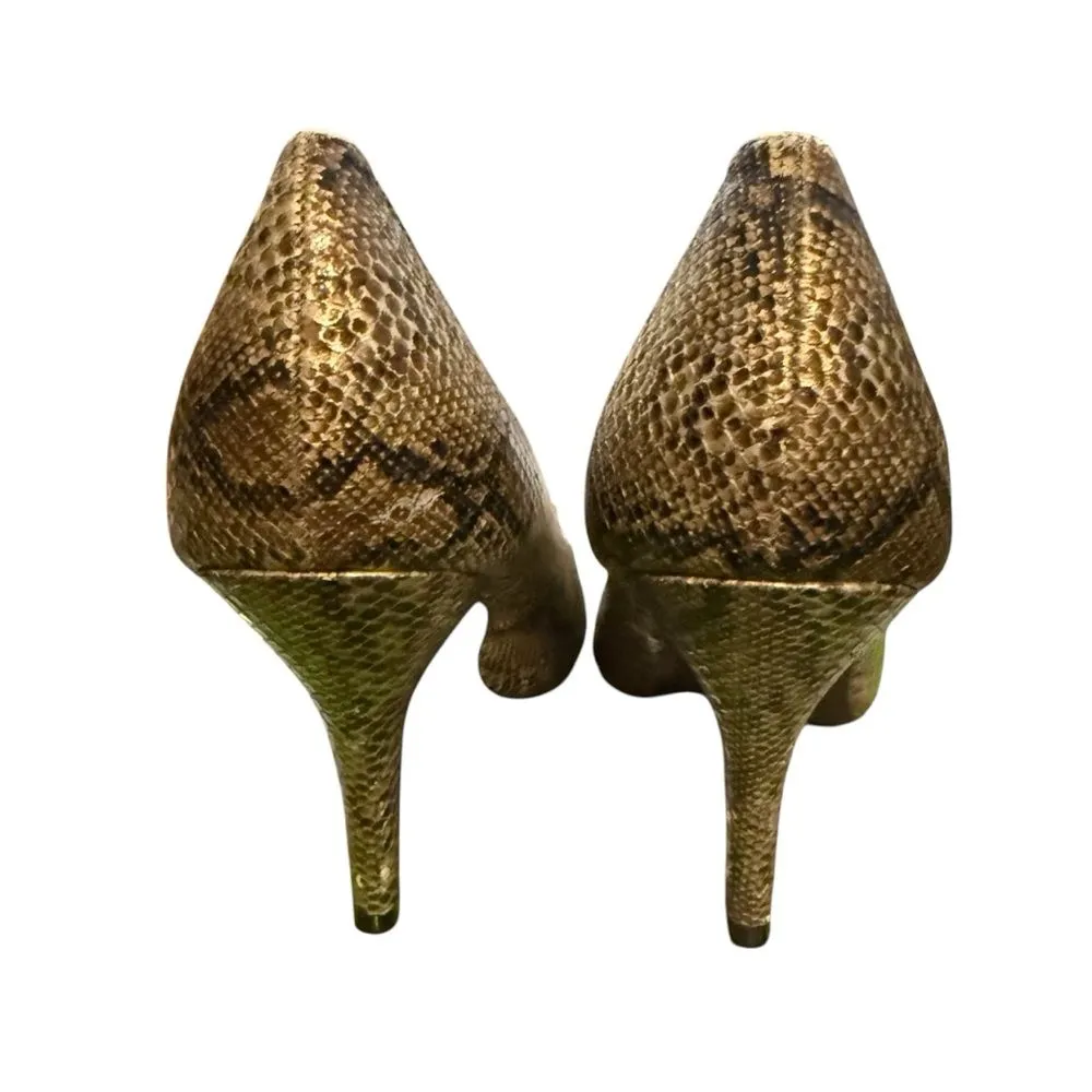 Rampage metallic snakeskin heels size 8.5 - Image 4