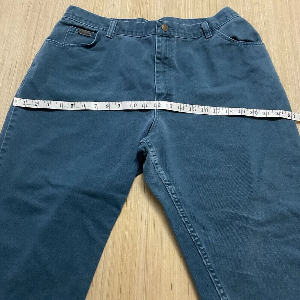 Vintage Wrangler Jeans Womens 33 Teal Green Wrangler Women High Waist Straight - Image 4
