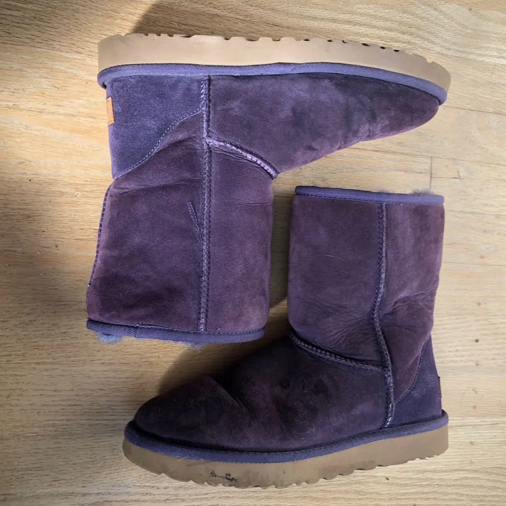 purple UGGS Short II women’s size 8 - Image 3