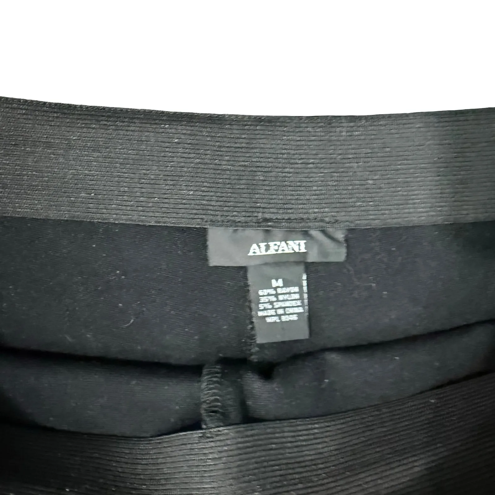 Alfani Black Stretch Button Detail Bootcut Slacks Trousers size M Professional - Image 4