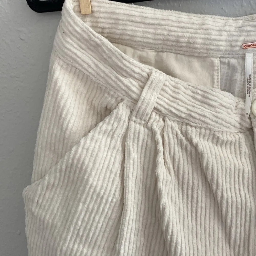 Free People Cream Corduroy Pants | Size 12 - Image 3