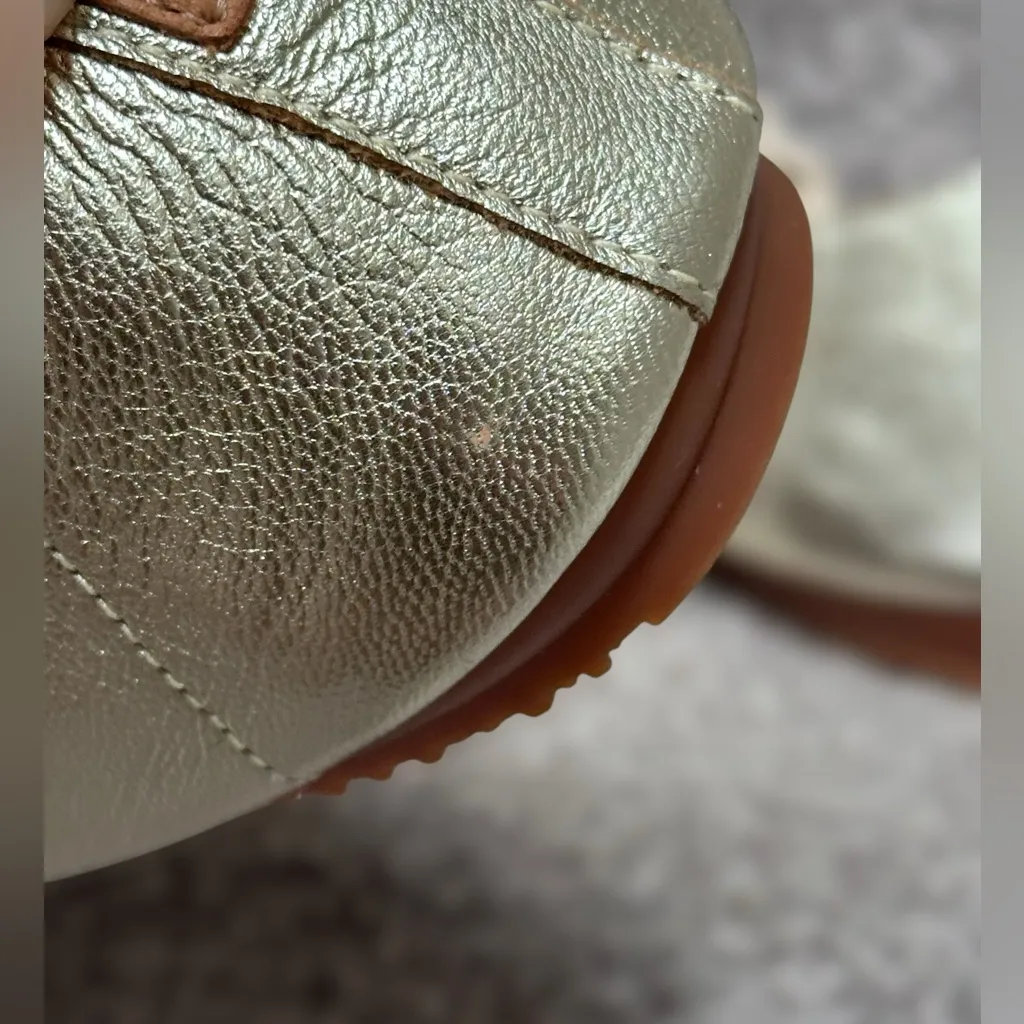 Anothersole Trixie II Metallic Gold Leather Lace - Image 12