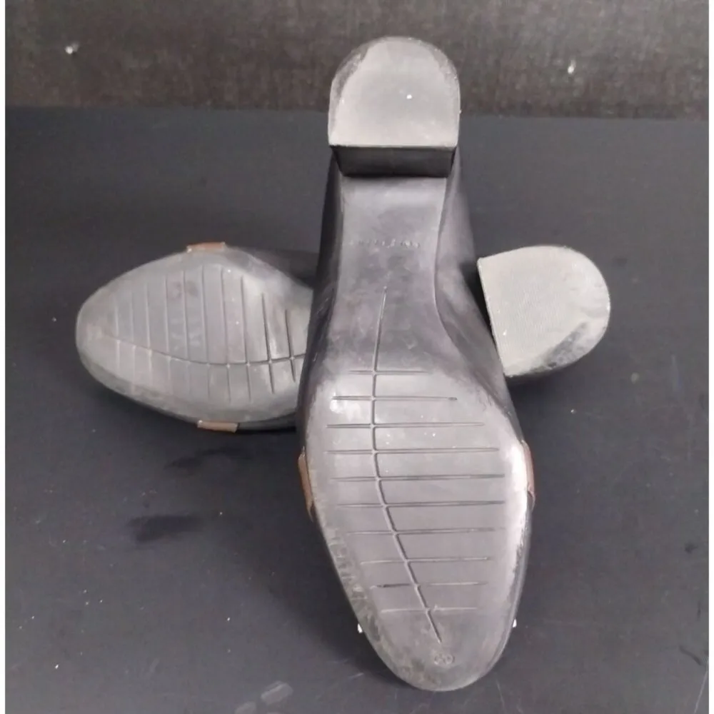 Cole Haan Women's Black Shoes/Chunky Heel 2" Snakeskin/Gold Buckle 6.5 SKU 2220 - Image 5