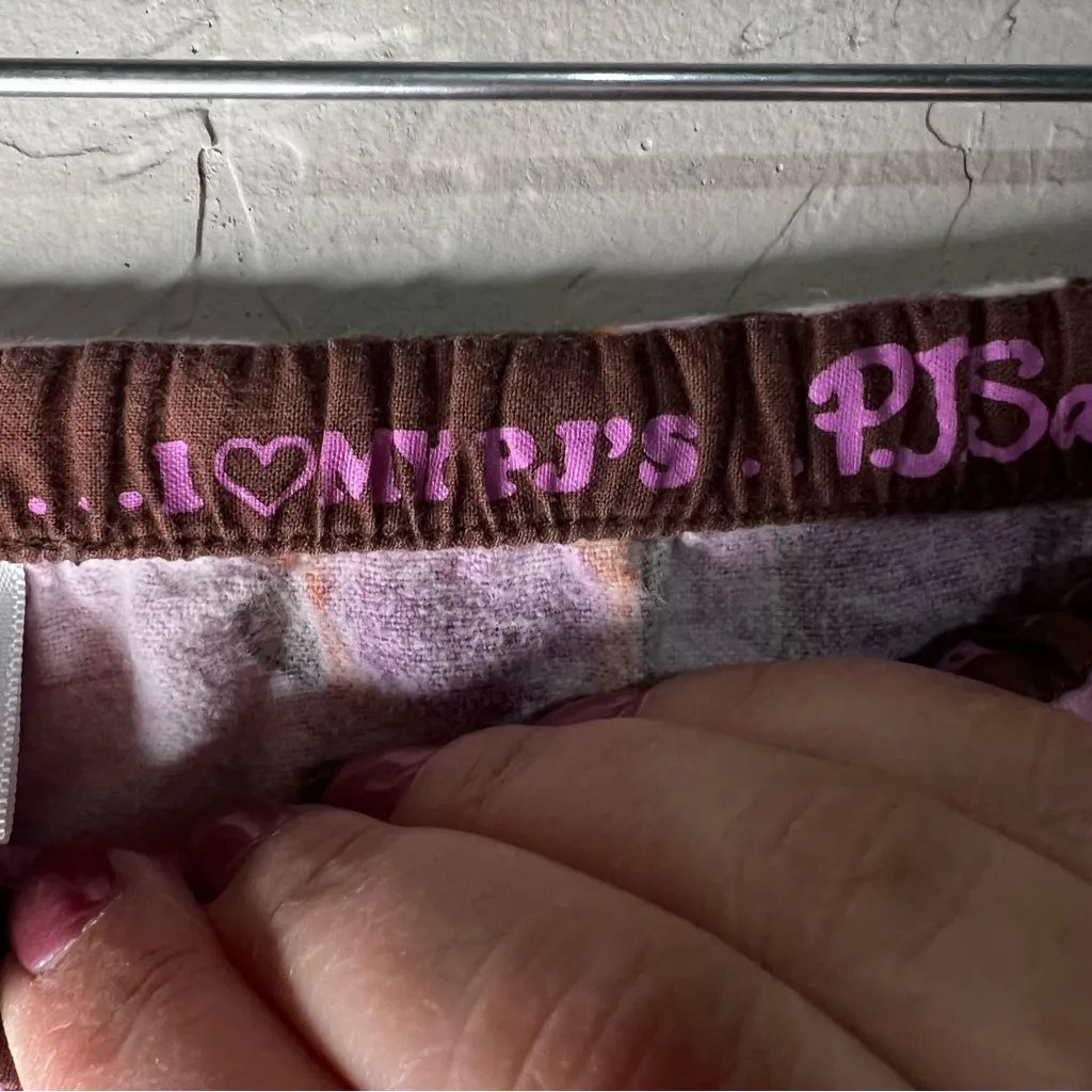 PJ Salvage Happy By Nature Owl Pajama Flannel Pink Purple Set - Image 13