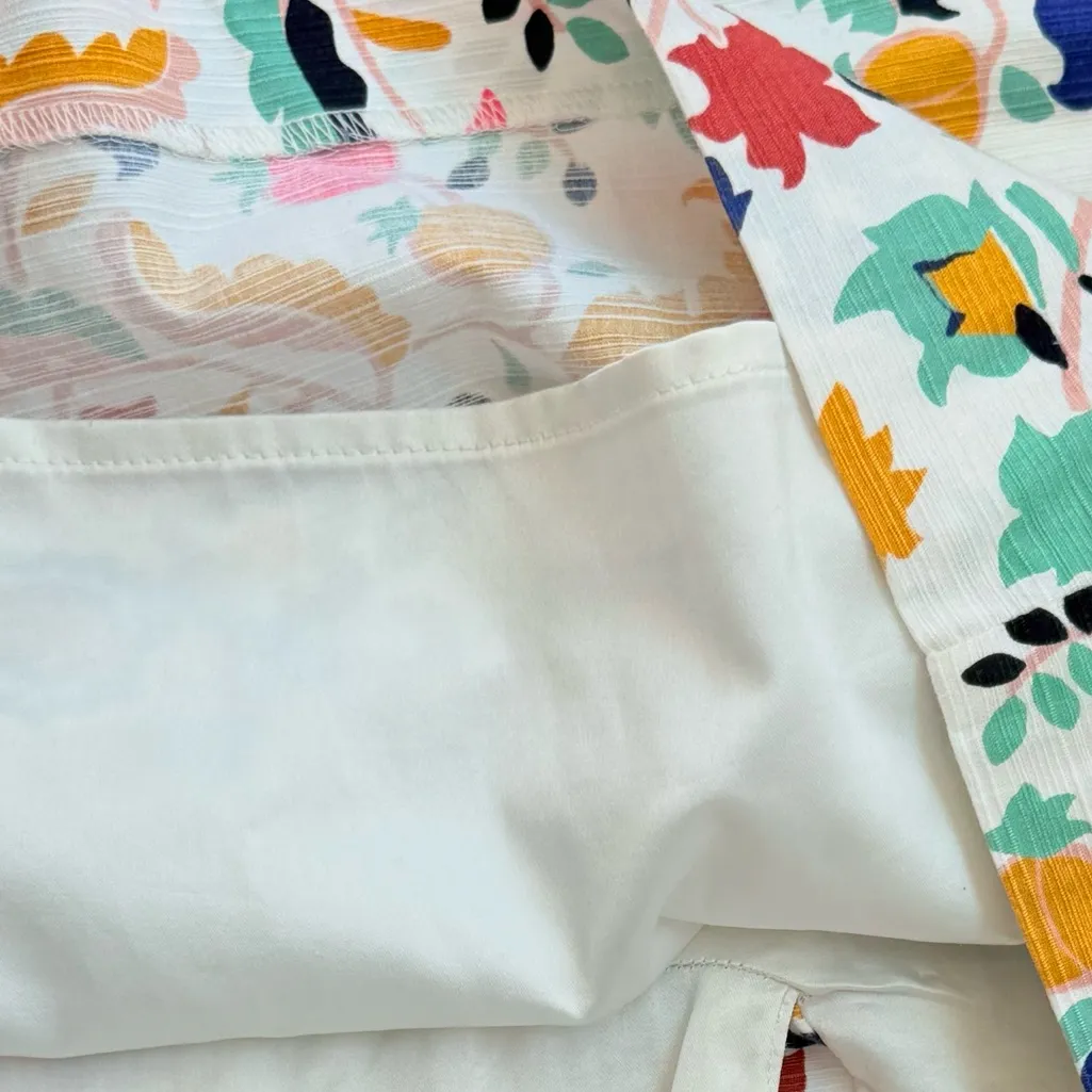 Boden Terreza Paisley Floral Pencil Skirt Women's Multicolor Size 12P White - Image 6