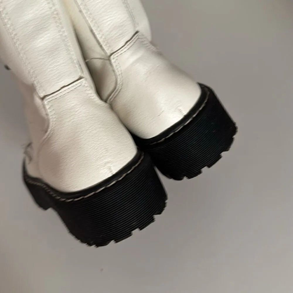 Sincerely Jules Womens White Combat Boots EUC - Image 5