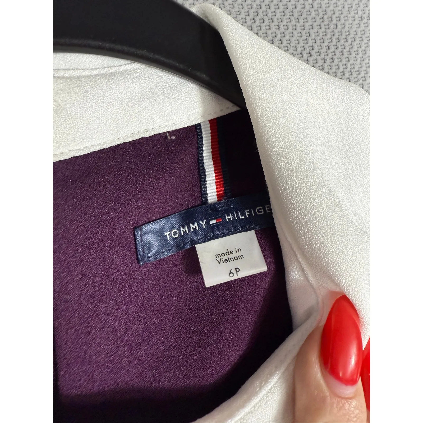 NEW- NWT Tommy Hilfiger Purple Fit & Flare Dress | Size 6P - Image 5