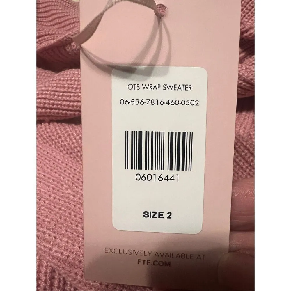 Fashion To Figure Dusty Rose Wrap Sweater Sz 2 (2) NWT - Image 3