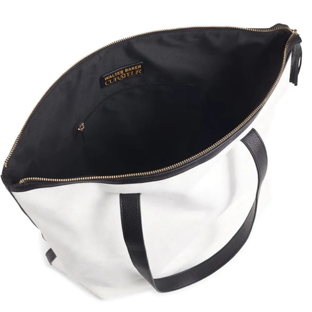 NWT Walter Baker Canvas and Vegan Leather Carly Bag: 13”x 18”x 14.5” - Image 5