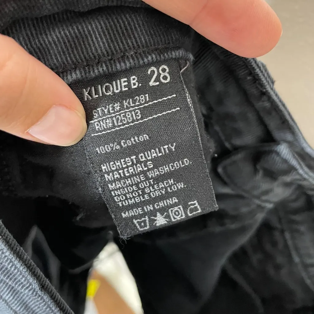 Klique B. Black High Rise Festival Jean Shorts Size 28 Distressed Destroyed - Image 5