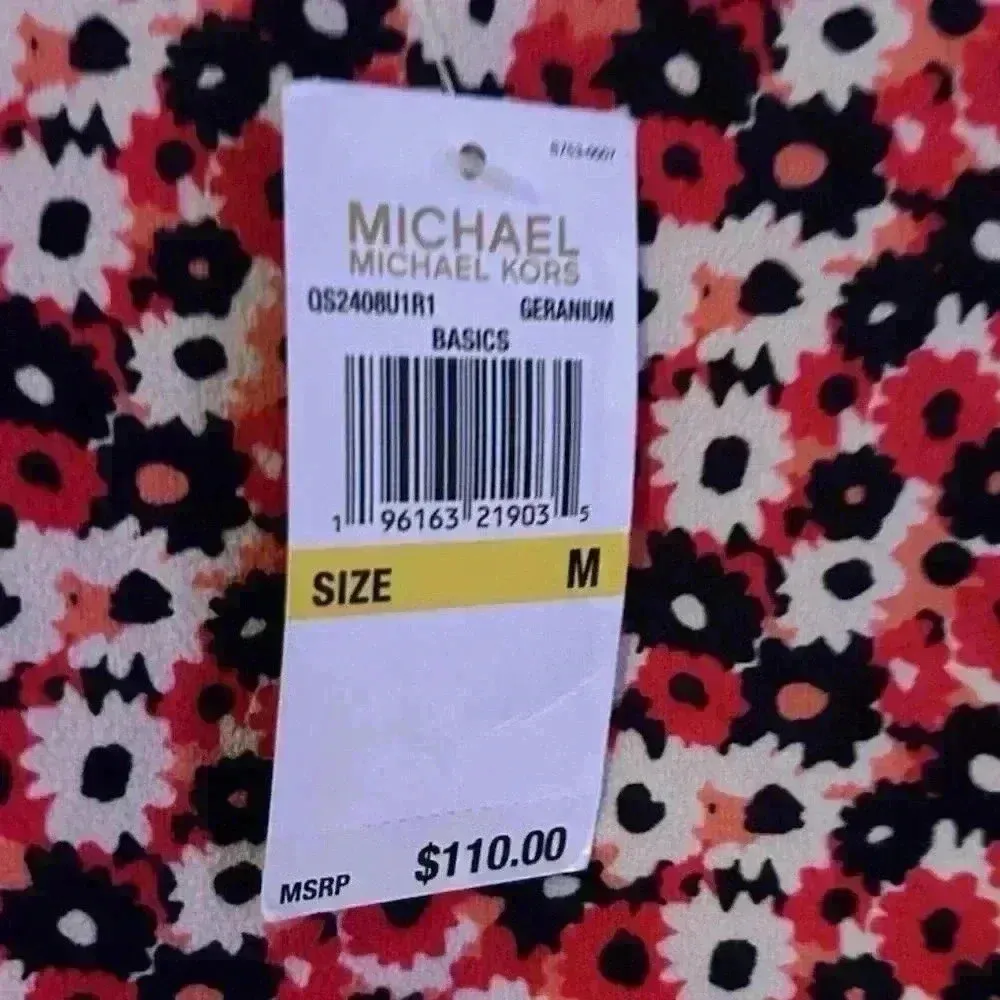 Michael Kors Women's Floral Peasant Blouse Multicolor Size M - Image 11