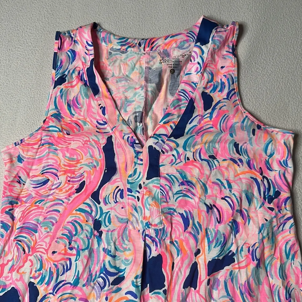 Lilly Pulitzer Pink Blue Shift Dress - Image 2