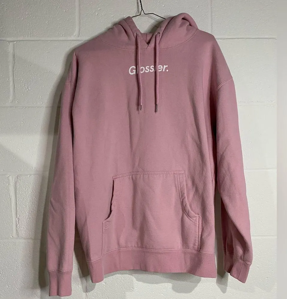Pink glossier hoodie large - Image 2