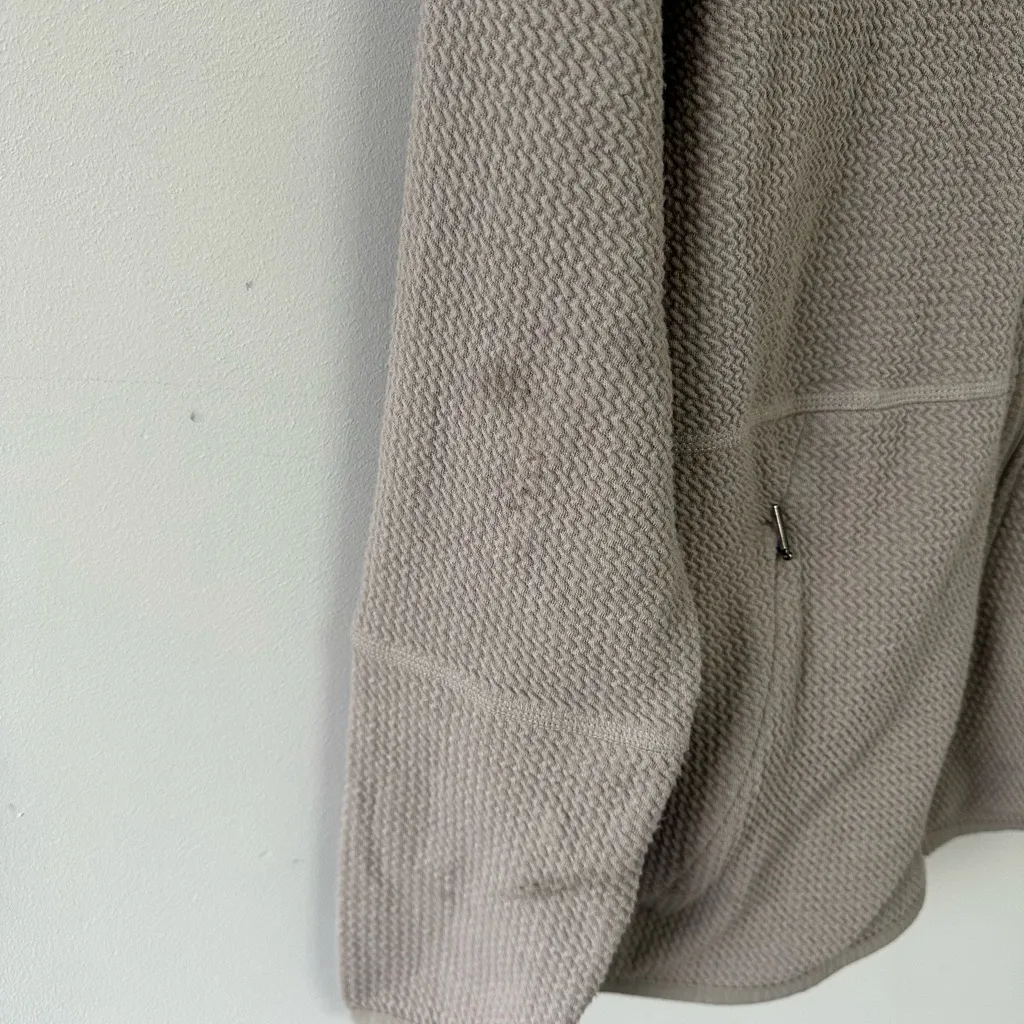 Columbia Gray Waffle Knit Hoodie Size XL Thermal Front Zip lightweight outdoors - Image 3