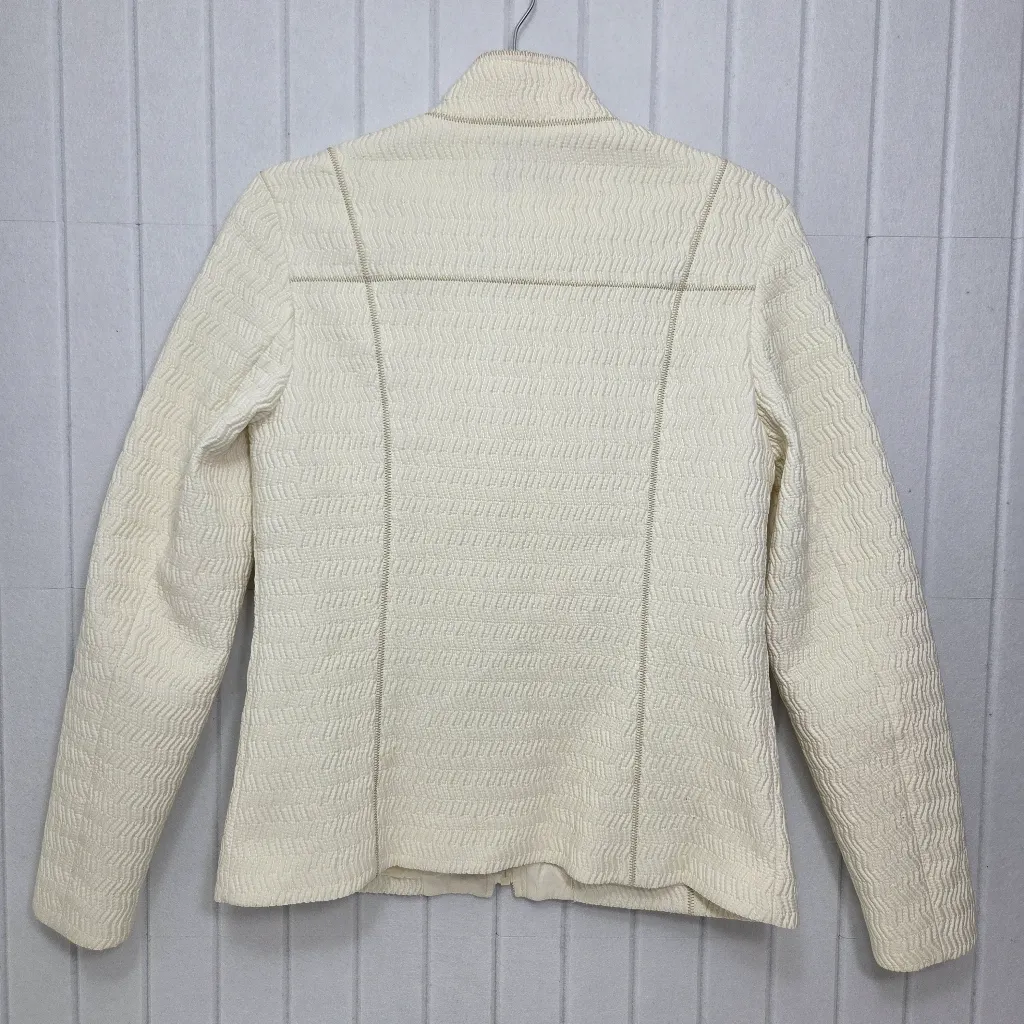PENDLETON Vintage ZIP Up Front Cream Textured LINED JACKET Size S - Image 3