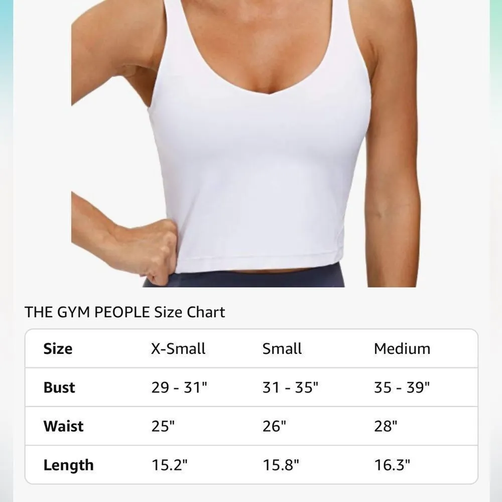 The Gym People TGP76 Longline Sports Bra White XS NWT IN PACKAGE - Image 8