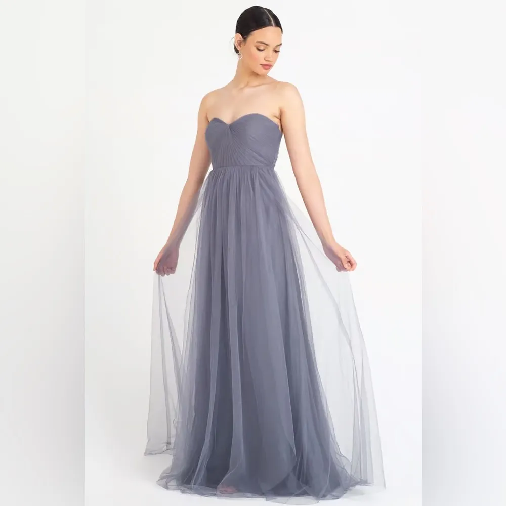 Jenny Yoo Navy Tulle Dress - Image 2