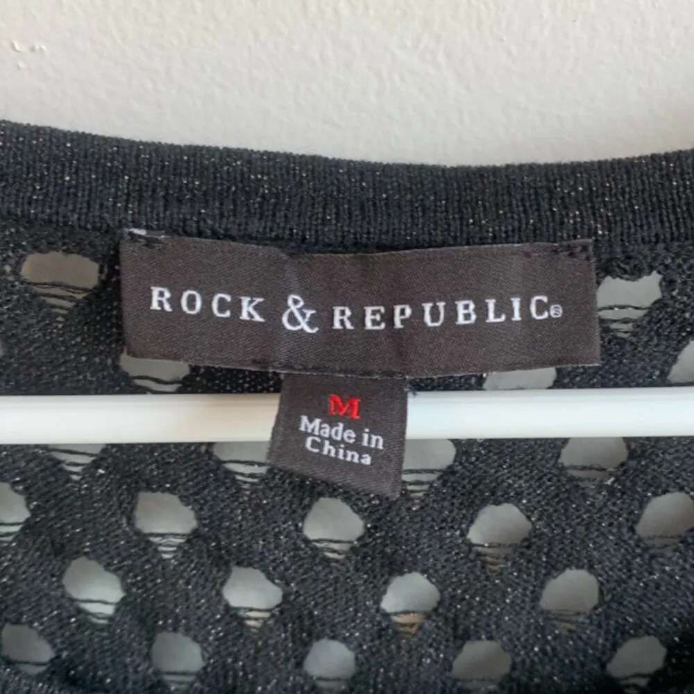 Rock & Republic Black Chain Gang Long Sleeve Shirt - Image 3