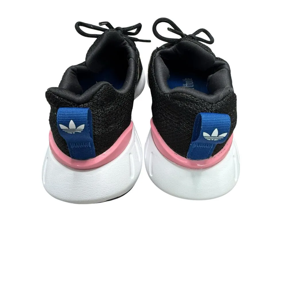 Adidas Athletic Sneakers Women 6 Black Pink Leopard Swift Run 22 Gym Running - Image 3