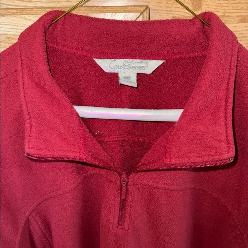 Gander Mountain Guide Series 1/4 Zip Fleece Jacket Womens XXL Maroon Pullover - Image 2
