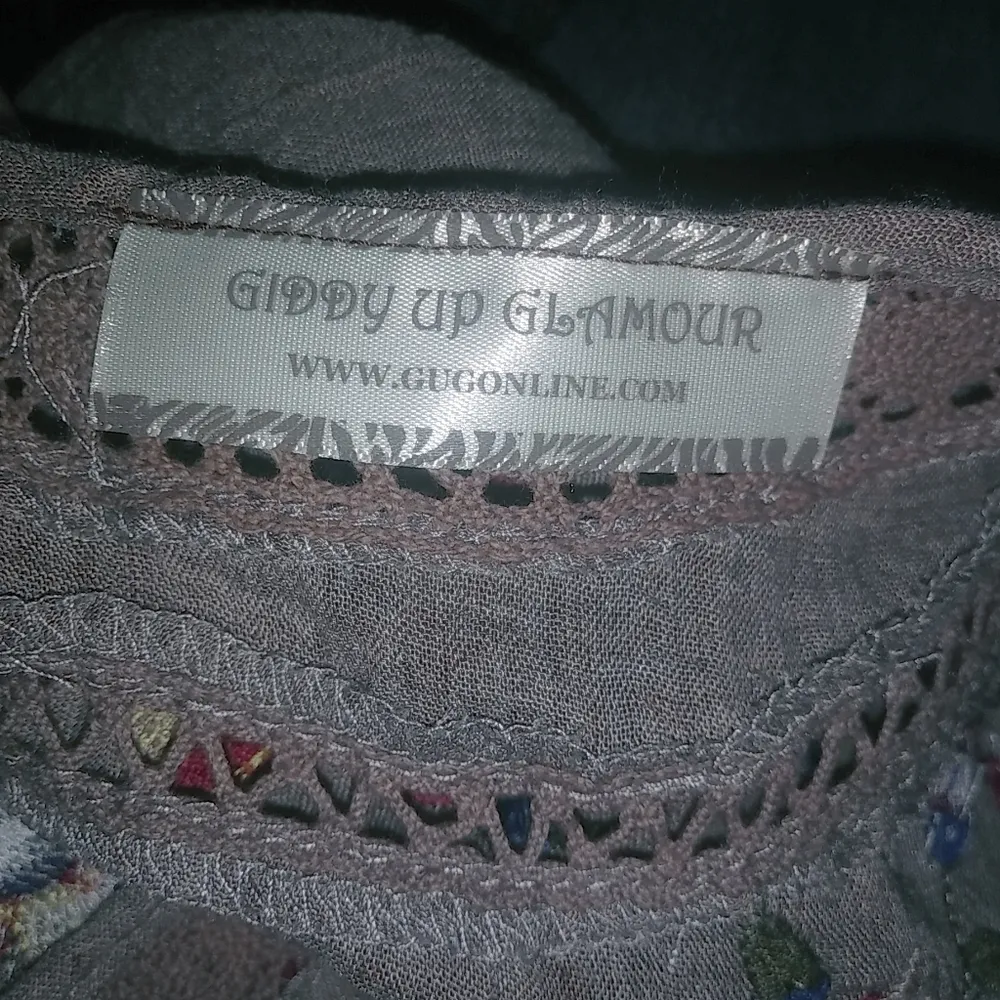 Giddy Up Glamour S Boho Cowgirl Dutch Floral  Embroidered Tunic Top Mini Dress - Image 12