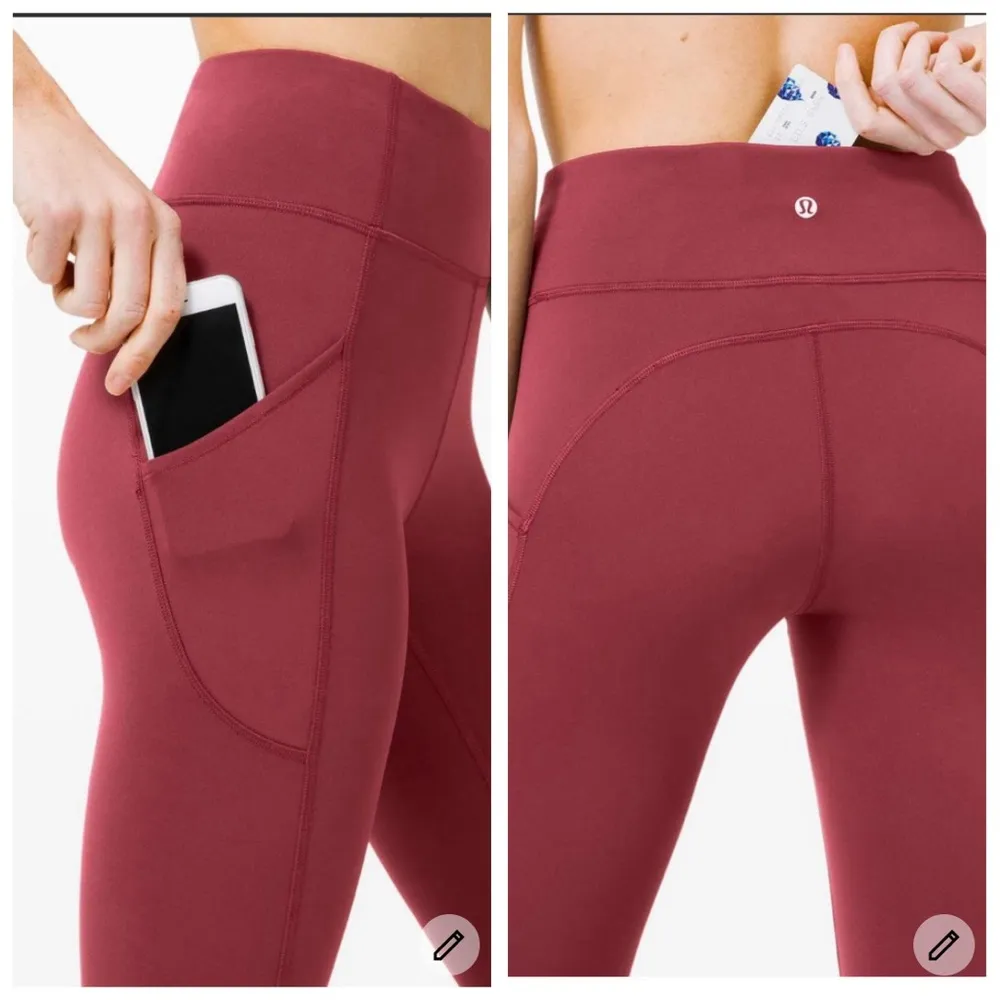 Invigorate HR Leggings 25” Color Chianti Size 4 EUC No Flaws - Image 4