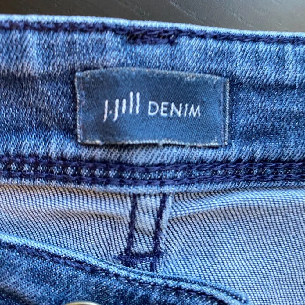 J. Jill Women's Size 14 Authentic Fit Slim Ankle Casual Stretch Denim Blue Jeans - Image 15