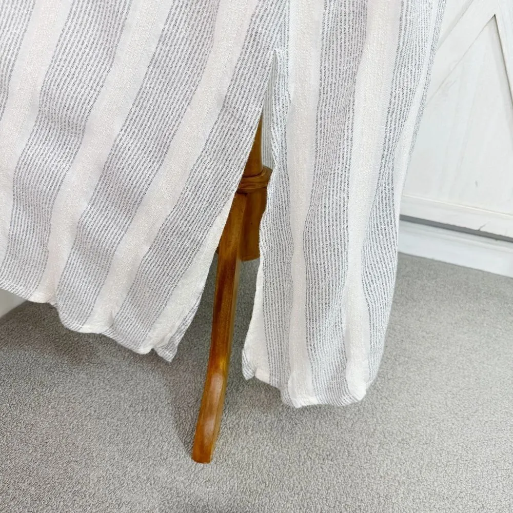 Natural Impressions Striped Muslin Swim Cover Maxi Dress White Medium White - Image 7