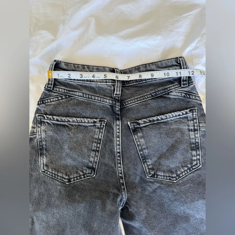 Women’s River Island Mom Sculpt Black Denim Jeans 24 4 Rhinestone Stud New - Image 7