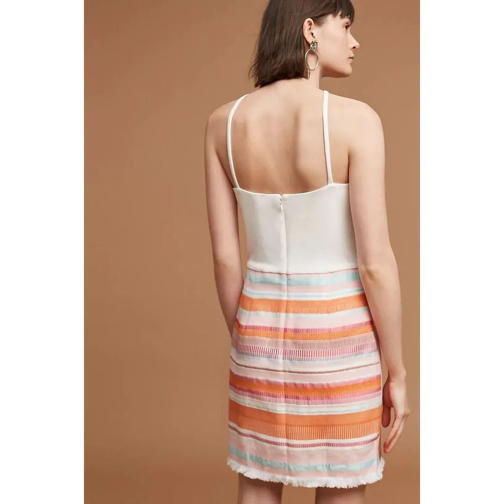 Anthropologie Hutch Kalyn Halter Top Striped Fringe Dress - Size Size 10 - Image 2
