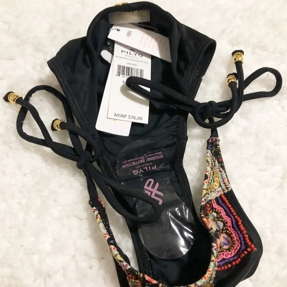 🆕 PilyQ San Sebastián beaded side tie bottoms - Image 4