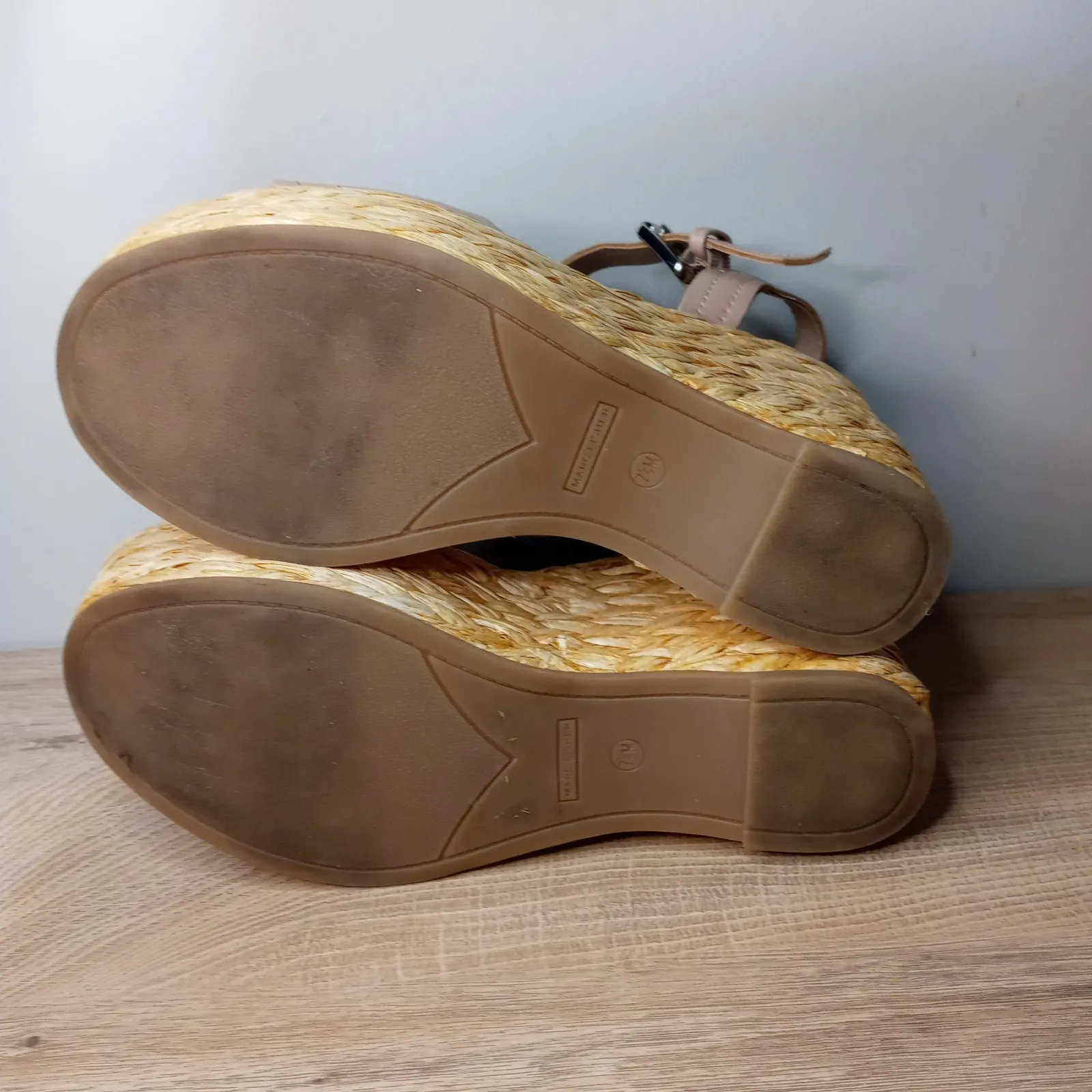 Marc Fisher Sandals Womens Lite Latte Platform Espadrille Burain Wedge Size 7.5M - Image 9