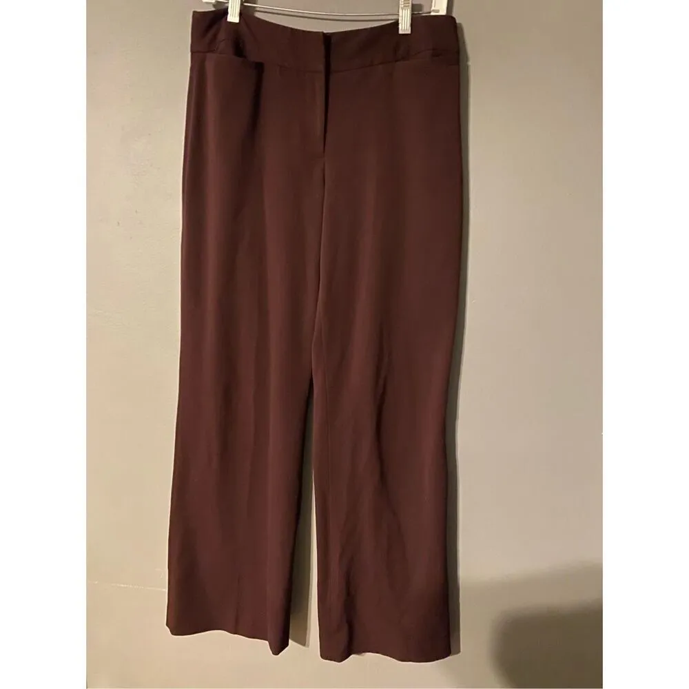Rafaella Purple/Plum Straight Leg Dress Pants Size 8 - Image 4