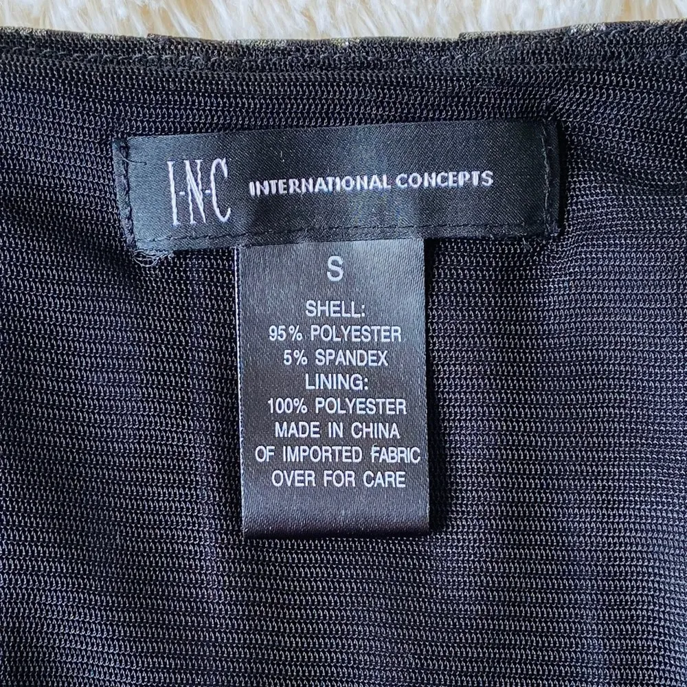 INC International Concepts Metallic Top Silver Black Small - Image 6