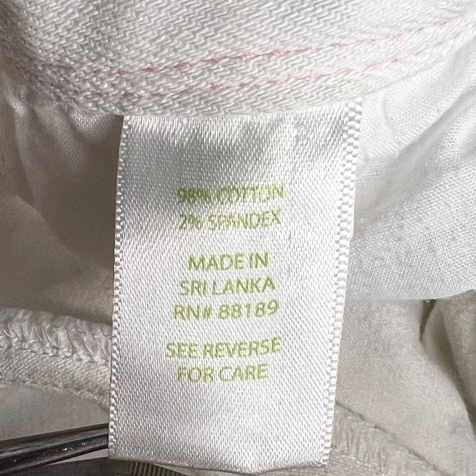 Lilly Pulitzer Worth Straight Cropped Capri‎ Denim Jeans 6 White Cottagecore - Image 12