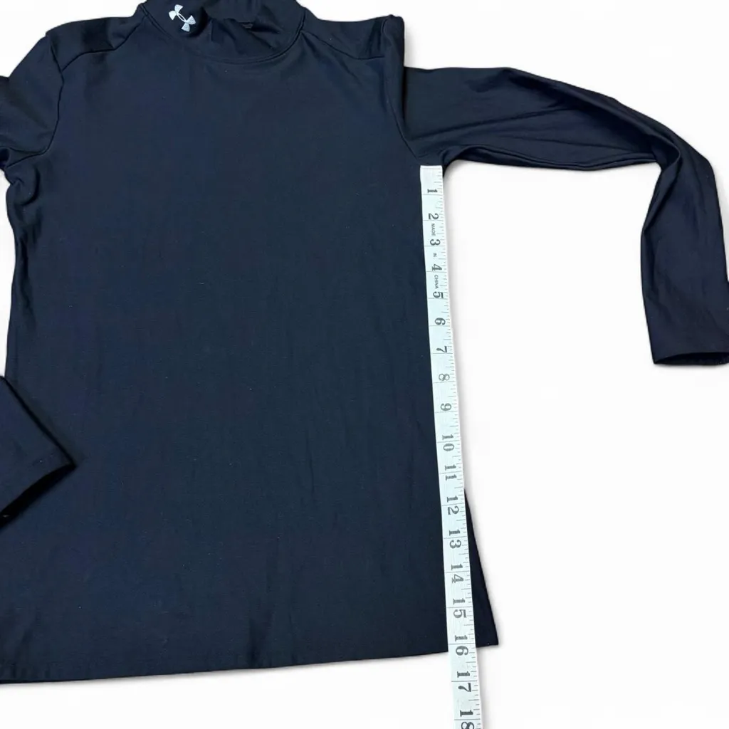 Under Armour Coldgear Womens Medium Base Layer Mock Neck Black Ski Fitted - Image 4