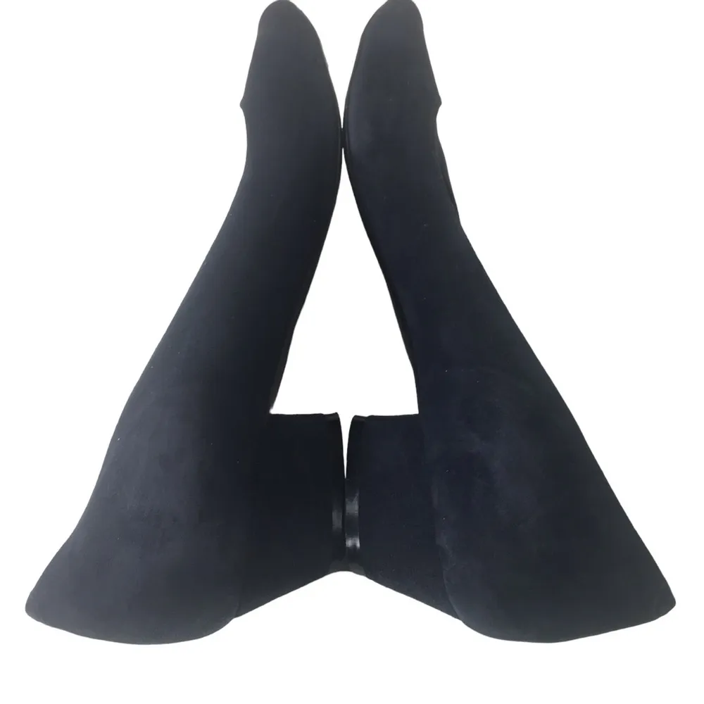 Marc Jacobs blue suede peep-toe pumps chunky low heel Size 37.5 / 7.5 - Image 4