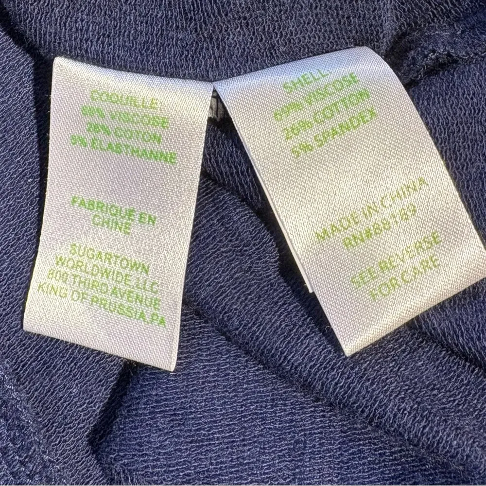 LILLY PULITZER Joyce UPF 50+ French Terry Dress w/ Pockets in True Navy Sz M - Image 10