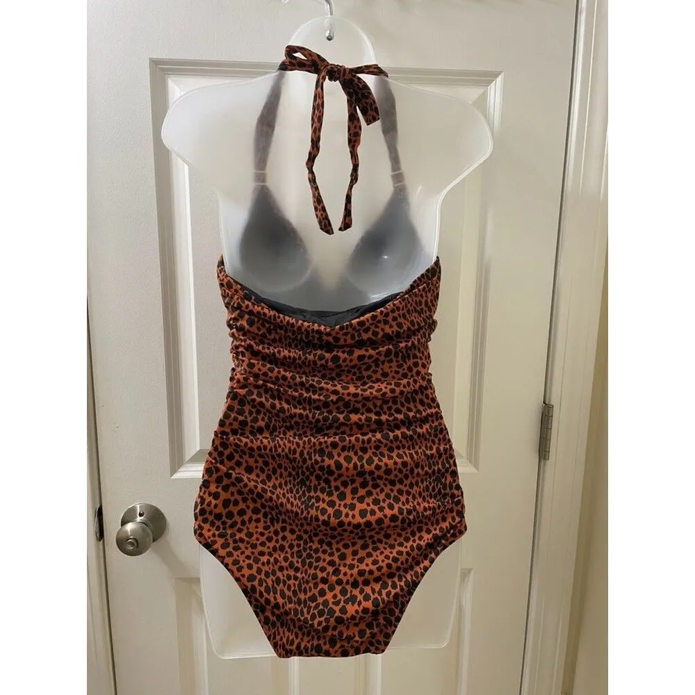 Victoria's Secret The Forever Push-Up Leopard Print One Piece Swimsuit M - Image 4