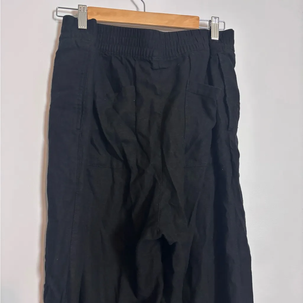 Old Navy Women’s Black High-Waisted Linen-Blend Straight Pants - Image 6