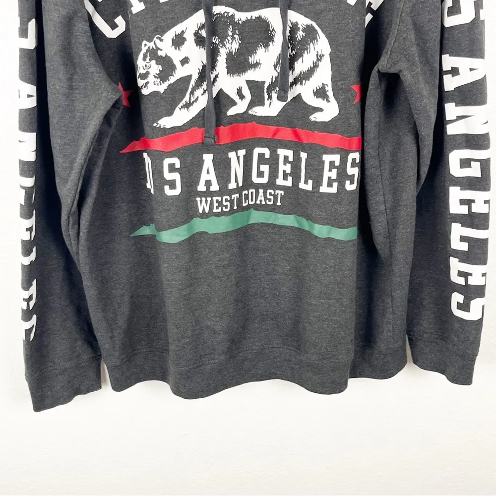 On Fire 100% Cotton Gray Cali Love Graphic Long Sleeves Hoodie Top, Size 3X - Image 6