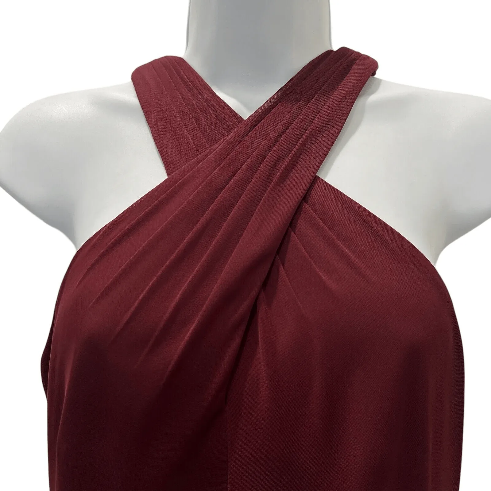 Celebrate DB Studio Full Length Bridesmaid Dress Wine Size 8 Prom Wedding Red - Image 3