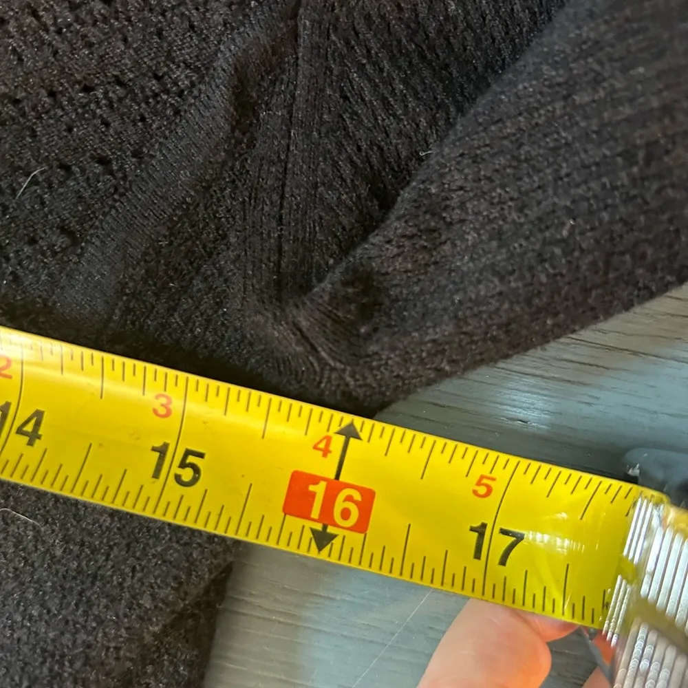 Angel of the North Black Zipper Knit Sweater Cardigan | Size Medium - Image 8